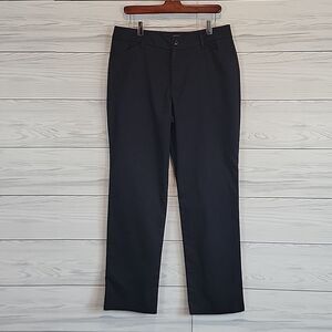 Lee Wrinkle Free Black Chino Casual Pants Womens Size 12